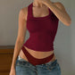 💖Last Day Special Price ￡10.99!!💖Women's Ribbed U-Neck Slim Fit Tank Top