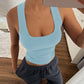 💖Last Day Special Price ￡10.99!!💖Women's Ribbed U-Neck Slim Fit Tank Top