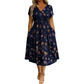 🌺LAST DAY SALE ONLY￡15.99!!🌿Women's V-Neck Floral Print Dress with Twist Waist