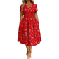 🌺LAST DAY SALE ONLY￡15.99!!🌿Women's V-Neck Floral Print Dress with Twist Waist