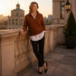 🛍️🍂LAST DAY SALE 70% OFF👍⏰Women's Quarter-Zip Ribbed Pullover Sweater – Relaxed Fit