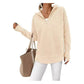 🛍️🍂LAST DAY SALE 70% OFF👍⏰Women's Quarter-Zip Ribbed Pullover Sweater – Relaxed Fit