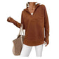 🛍️🍂LAST DAY SALE 70% OFF👍⏰Women's Quarter-Zip Ribbed Pullover Sweater – Relaxed Fit