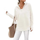 🛍️🍂LAST DAY SALE 70% OFF👍⏰Women's Quarter-Zip Ribbed Pullover Sweater – Relaxed Fit