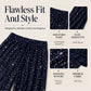 🛍️🍂LAST DAY SALE 70% OFF👍✨Women's Glitter Fashion Adjustable Drawstring Slimming Elastic Waist Straight-Leg Pants