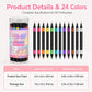 ⏳LAST DAY SPECIAL PRICE ￡7.99!!💕🎁24 Shades Dual-Tip Nail Art Marker Kit, Quick-Dry Painting Pens For DIY Nail Designs💅