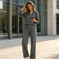 👗✨Women's Casual V-Neck Top & Wide-Leg Pants✨𝘉𝘶𝘺 2 𝘢𝘯𝘥 𝘨𝘦𝘵 𝘢𝘯 𝘦𝘹𝘵𝘳𝘢 8% 𝘥𝘪𝘴𝘤𝘰𝘶𝘯𝘵