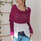 Women's Knit Scarf with Sleeves