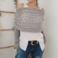 Women's Knit Scarf with Sleeves