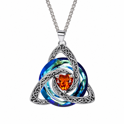 🔮LAST DAY SALE ONLY ￡9.99!!💕🎁Women's Celtic Knot Birthstone Pendant Necklace