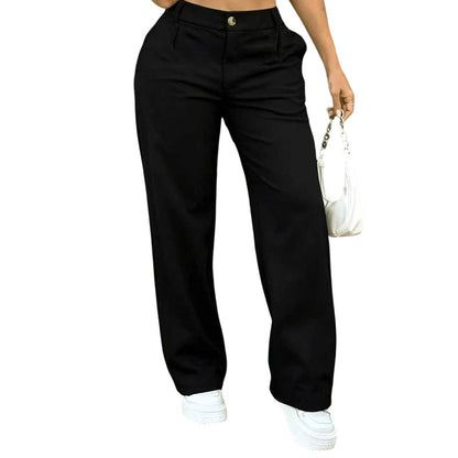 Women's High-Waist Straight-Leg Dress Pants