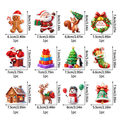 🖤Black Friday Sale: only ￡7.99!! 💞50K+ SOLD! 🎄✨ 50% OFF! LED Christmas Light-Up Wall Decals – built-in LED, pre-installed batteries, 12/24/36pcs. Peel & stick festive glow for walls & windows! 🎅💡
