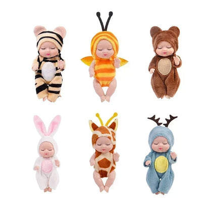 💥🧸Christmas Best Sellers-50% OFF!!🍼 Mini Baby Dolls in Animal Outfits: 6 Styles, Sleeping Design, Portable, Gift-Ready