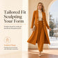 ⏰💖Black Friday Mega Deal – 50% off!💖✨Women's Elegant Autumn 2 Piece Outfit Set with Retro Long Sleeve Coat and Simple Trousers