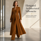 ⏰💖Black Friday Mega Deal – 50% off!💖✨Women's Elegant Autumn 2 Piece Outfit Set with Retro Long Sleeve Coat and Simple Trousers
