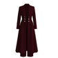 ⏰💖Black Friday Mega Deal – 50% off!💖✨Women's Elegant Autumn 2 Piece Outfit Set with Retro Long Sleeve Coat and Simple Trousers