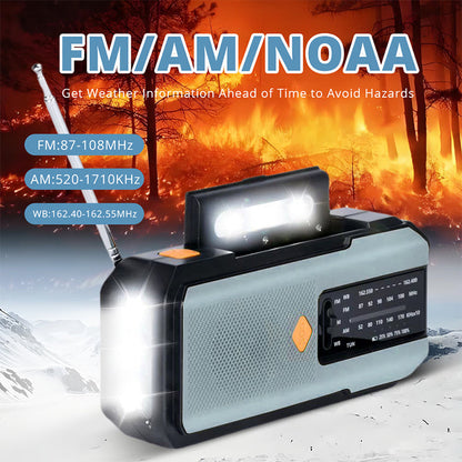 📢 LIMITED-TIME 50% OFF! ✨Solar Hand-Crank Emergency Weather Radio